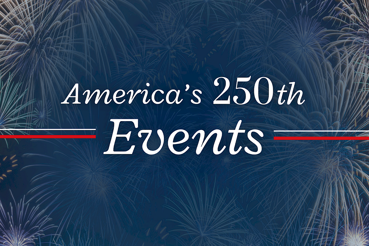 Celebration of America's 250th anniversary with fireworks and patriotic themes.