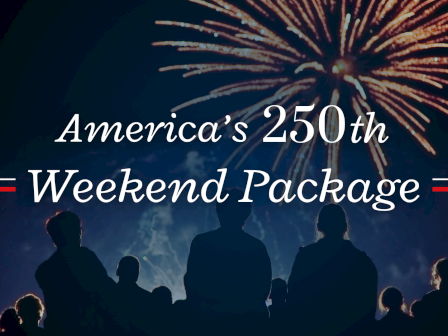 People watching fireworks display celebrating America's 250th anniversary at a weekend event.